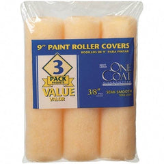 Krylon - 3/8" Nap, 9" Wide Paint Roller Cover - Semi-Smooth Texture, Polyester & Knitted - USA Tool & Supply