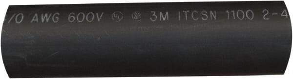 Value Collection - 6" Long, 3:1, Polyolefin Heat Shrink Electrical Tubing - Black - USA Tool & Supply