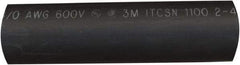 Value Collection - 6" Long, 3:1, Polyolefin Heat Shrink Electrical Tubing - Black - USA Tool & Supply