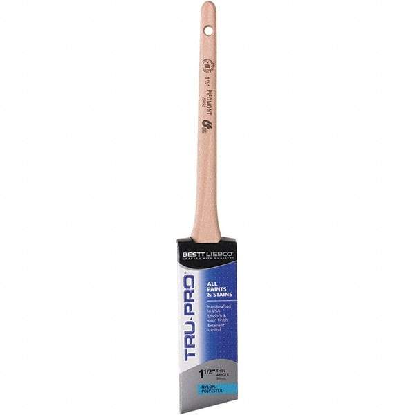 Krylon - 1-1/2" Angled Nylon/Polyester Sash Brush - Wood Handle - USA Tool & Supply