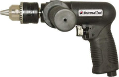 Florida Pneumatic - 1/2" Reversible Keyed Chuck - Pistol Grip Handle, 450 RPM, 4 CFM, 0.75 hp, 90 psi - USA Tool & Supply