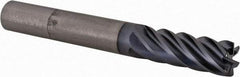 Kennametal - 3/8", 6 Flute, Single End, Solid Carbide, 0.03" Corner Radius End Mill - 3" OAL, 38° Helix, Right Hand Flute, 1" LOC, Right Hand Cut - USA Tool & Supply