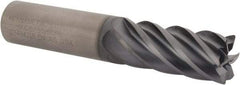 Kennametal - 3/4", 6 Flute, Single End, Solid Carbide, 0.12" Corner Radius End Mill - 4" OAL, 38° Helix, Right Hand Flute, 1-5/8" LOC, Right Hand Cut - USA Tool & Supply