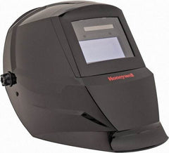 Honeywell - 110mm Window Width x 90mm Window Height, 10 Shade Auto-Darkening Lens, Fixed Front Welding Helmet - Black Nylon Clear/Green Lens - USA Tool & Supply