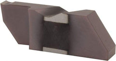 Tool-Flo - 0.375FLGD CB Grade AC3, 3/32" Cutting Width Carbide Grooving Insert - 1/4" Max Depth of Cut, Right Hand, .005 to .010" Corner Radius, AlTiN Finish - USA Tool & Supply