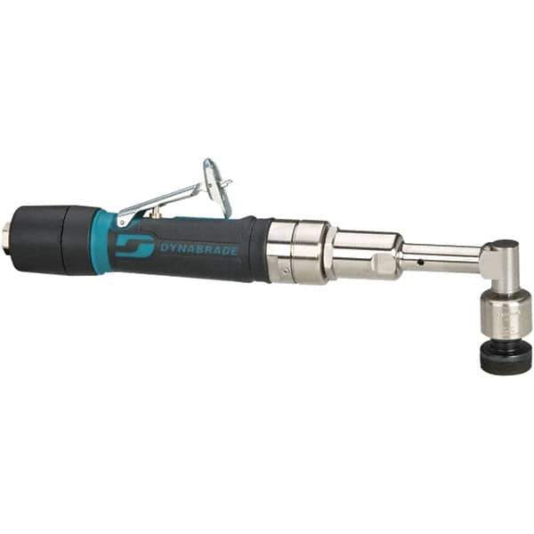 Dynabrade - 3,200 OPM, 26 CFM Air Consumption, 90 psi Air Pressure, Right Angle Air Orbital Sander - Round Pad, Adhesive/PSA Backing, 1/4 NPT Inlet - USA Tool & Supply