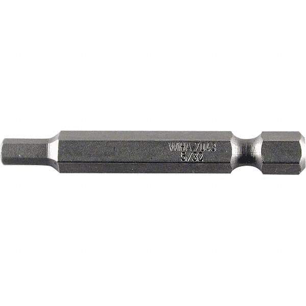 Wiha - 0.093" Power Bit - 1/4" Drive, 2" OAL - USA Tool & Supply