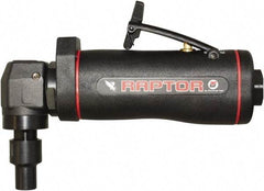 Universal Tool - Angle Handle, Angle Air Die Grinder - 12,000 RPM, Dual Capable Exhaust, 3 CFM, 0.4 hp, 90 psi - USA Tool & Supply