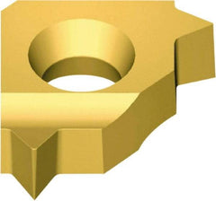 Vargus - 5LKIR Internal Right Hand 28 Whitworth Laydown Threading Insert - Grade VKX, TiN Coated Carbide, 5mm Inscribed Circle - USA Tool & Supply