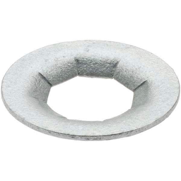 Value Collection - 3/4" OD, Spring Steel Push Nut - Zinc-Plated, 3/8" Shaft Diam - USA Tool & Supply