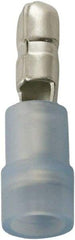 Value Collection - 16 to 14 AWG Double Crimp Bullet Connector - 0.157" Bullet Diam, Blue Nylon Insulation - USA Tool & Supply