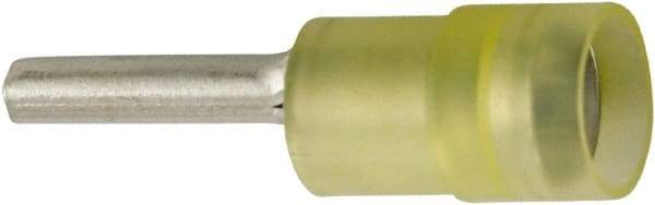 Value Collection - 12 to 10 AWG, Nylon, Partially Insulated, Male Wire Disconnect - 0.11" Wide Tab, Yellow, cUL Listed, RoHS Compliant, UL Listed - USA Tool & Supply