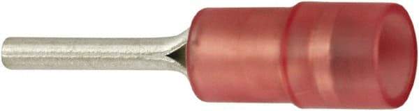 Value Collection - 22 to 16 AWG, Nylon, Partially Insulated, Male Wire Disconnect - 0.075" Wide Tab, Red, cUL Listed, RoHS Compliant, UL Listed - USA Tool & Supply