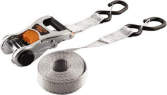 Erickson Manufacturing - 12' Long x 1-1/4" Wide, 2,000 Lb Basket Capacity, Polyester Web Sling - Gray - USA Tool & Supply