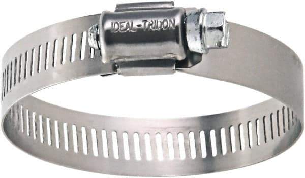 IDEAL TRIDON - SAE Size 16, 11/16 to 1-1/2" Diam, Stainless Steel Worm Drive Clamp - 9/16" Wide, Material Grade 200, Series 50 - USA Tool & Supply