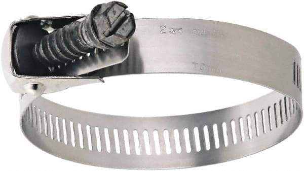 IDEAL TRIDON - SAE Size 152, 2 to 10" Diam, Stainless Steel Quick Release Worm Drive Clamp - 9/16" Wide, Material Grade 200/410, Series 58 - USA Tool & Supply