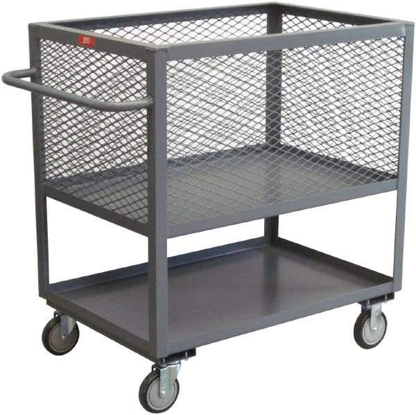 Jamco - 1,200 Lb Load Capacity, 10 Cu Ft, 0.37 Cu Yd, Steel Box Truck - 24" Wide x 36" Long x 40" High, Gray - USA Tool & Supply