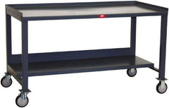 Jamco - Heavy Duty Use Workbench Mobile Work Bench - Steel, Gray, 72" Long x 36" Deep x 35" High - USA Tool & Supply