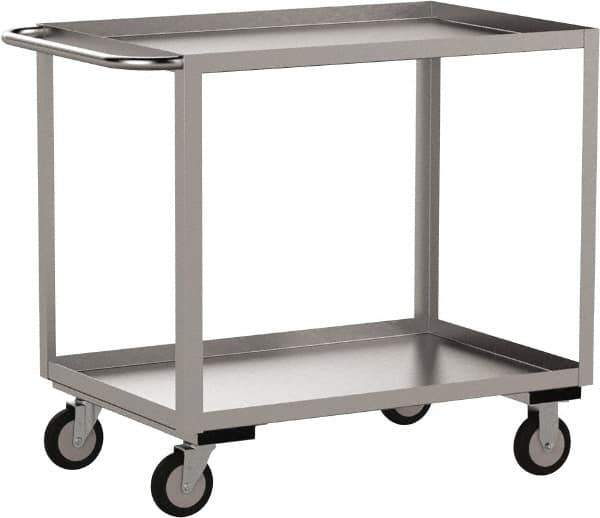 Jamco - 1,200 Lb Capacity, 36" Wide x 18" Long x 39" High Shelf Cart - 2 Shelf, Stainless Steel - USA Tool & Supply