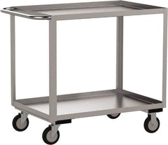 Jamco - 1,200 Lb Capacity, 36" Wide x 24" Long x 39" High Shelf Cart - 2 Shelf, Stainless Steel - USA Tool & Supply