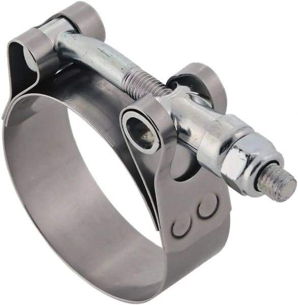 IDEAL TRIDON - 2.13 to 2.44" Hose, 3/4" Wide, T-Bolt Hose Clamp - 2.13 to 2.44" Diam, Stainless Steel - USA Tool & Supply