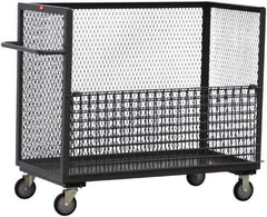 Jamco - 1,200 Lb Load Capacity, 30 Cu Ft, 1.11 Cu Yd, Steel 3-Sided Truck - 30" Wide x 48" Long x 44" High, Gray - USA Tool & Supply