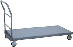 Jamco - 1,200 Lb Capacity Steel Platform Truck - Steel Deck, 30" OAW, 72" Platform Length, Urethane Casters - USA Tool & Supply