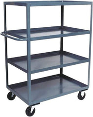 Jamco - 3,000 Lb Capacity, 4 Shelf, Steel Stock Truck - 30" Long x 60" Wide x 60" High, 6" Diam Phenolic Wheels - USA Tool & Supply