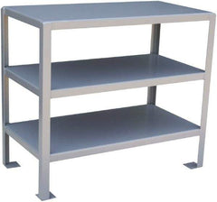Jamco - 24 Wide x 24" Deep x 32" High, Steel Work Stand - Flat Top, Fixed Legs, Gray - USA Tool & Supply
