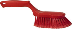 Vikan - 2" Bristle Length, Polyester Wash Brush - 5-13/16" Long x 5" Wide Head, 13-1/2" OAL, Red, Polypropylene Block - USA Tool & Supply