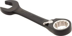 Proto - 9/16" 12 Point Offset Combination Wrench - 15° Offset Angle, 4-1/2" OAL, Steel, Black Chrome Finish - USA Tool & Supply