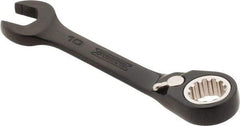Proto - 10mm 12 Point Offset Combination Wrench - 15° Offset Angle, 3-3/4" OAL, Steel, Black Chrome Finish - USA Tool & Supply
