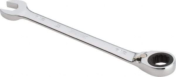 Proto - 1/2" 12 Point Combination Wrench - 0° Offset Angle, 7" OAL, Steel, Chrome Finish - USA Tool & Supply