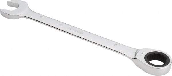 Proto - 1" 12 Point Combination Wrench - 0° Offset Angle, 12-3/4" OAL, Steel, Chrome Finish - USA Tool & Supply