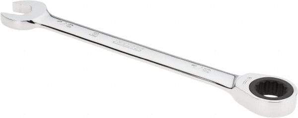 Proto - 1/2" 12 Point Combination Wrench - 0° Offset Angle, 7" OAL, Steel, Chrome Finish - USA Tool & Supply