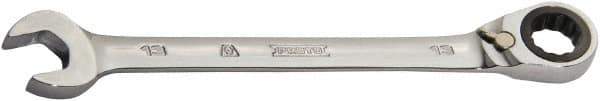 Proto - 18mm 12 Point Combination Wrench - 0° Offset Angle, 9-5/16" OAL, Steel, Chrome Finish - USA Tool & Supply