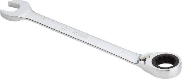 Proto - 1" 12 Point Combination Wrench - 0° Offset Angle, 12-3/4" OAL, Steel, Chrome Finish - USA Tool & Supply