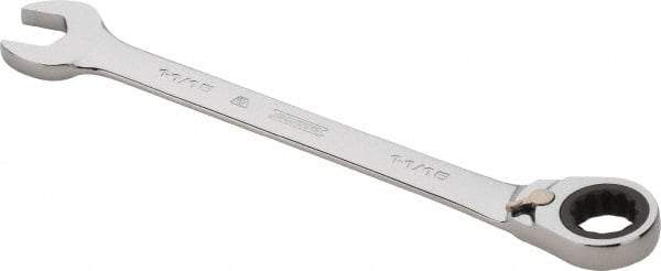 Proto - 1-1/16" 12 Point Combination Wrench - 0° Offset Angle, 14-1/8" OAL, Steel, Chrome Finish - USA Tool & Supply