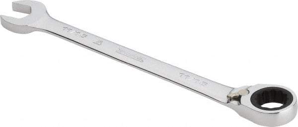 Proto - 11/16" 12 Point Combination Wrench - 0° Offset Angle, 8-7/8" OAL, Steel, Chrome Finish - USA Tool & Supply