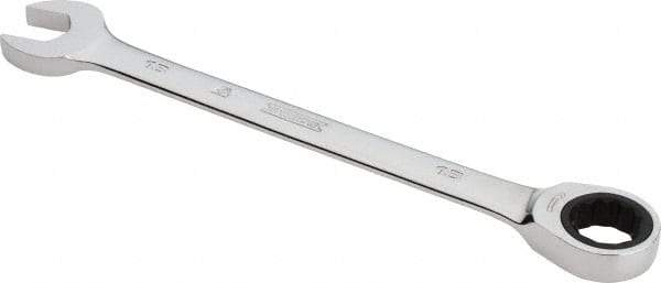 Proto - 18mm 12 Point Combination Wrench - 0° Offset Angle, 9-5/16" OAL, Steel, Chrome Finish - USA Tool & Supply
