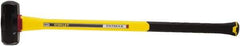 Stanley - 8 Lb Head, 35-1/8" Long Sledge Hammer - Steel Head, 40" Fiberglass Handle - USA Tool & Supply