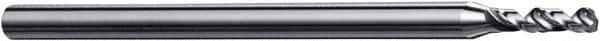 Accupro - 0.21mm, 120° Point, Solid Carbide Micro Drill Bit - 25mm OAL, 1.1mm Flute Length, 1mm Shank Diam, Series Miniature - USA Tool & Supply
