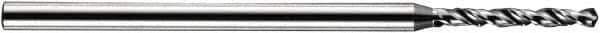 Accupro - 0.13mm, 120° Point, Solid Carbide Micro Drill Bit - 25mm OAL, 0.6mm Flute Length, 1mm Shank Diam, Series Miniature - USA Tool & Supply