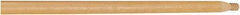 Rubbermaid - 54 x 1-1/16" Wood Handle for Push Brooms - Threaded Connection, Tan - USA Tool & Supply