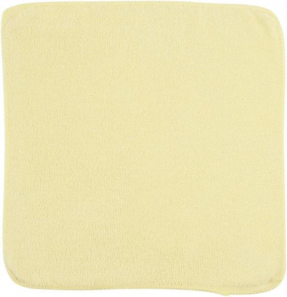 Rubbermaid - Dry Microfiber Wipes - 12" x 12" Sheet Size, Yellow - USA Tool & Supply