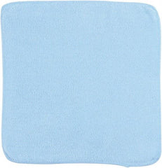 Rubbermaid - Dry Microfiber Wipes - 12" x 12" Sheet Size, Blue - USA Tool & Supply