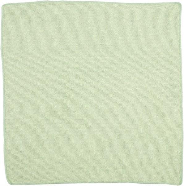 Rubbermaid - Dry Microfiber Wipes - 16" x 16" Sheet Size, Green - USA Tool & Supply