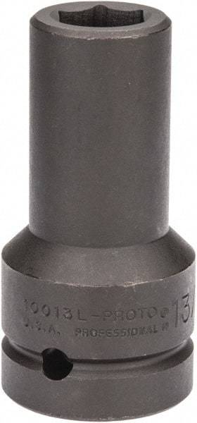 Proto - 1" Drive 13/16" Deep Impact Socket - 6 Points, 4" OAL - USA Tool & Supply