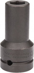 Proto - 1" Drive 13/16" Deep Impact Socket - 6 Points, 4" OAL - USA Tool & Supply
