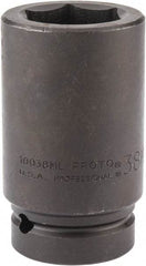 Proto - 1" Drive 38mm Deep Impact Socket - 6 Points, 4" OAL - USA Tool & Supply